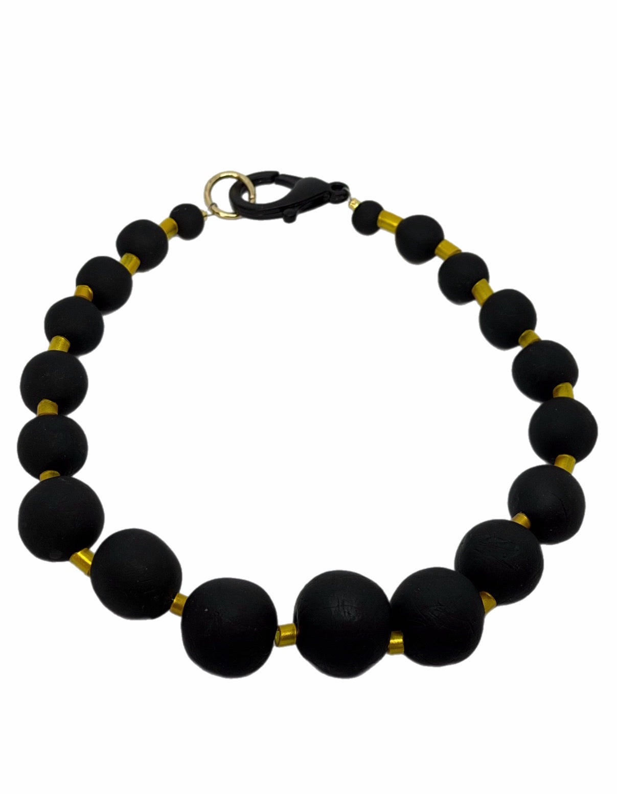 Hand-Rolled Clay Jumbo Beaded Necklace: THE CAROLINA
