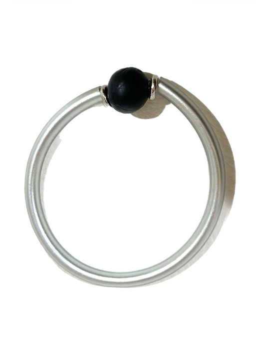 Modern Minimalist Bangle: Silver