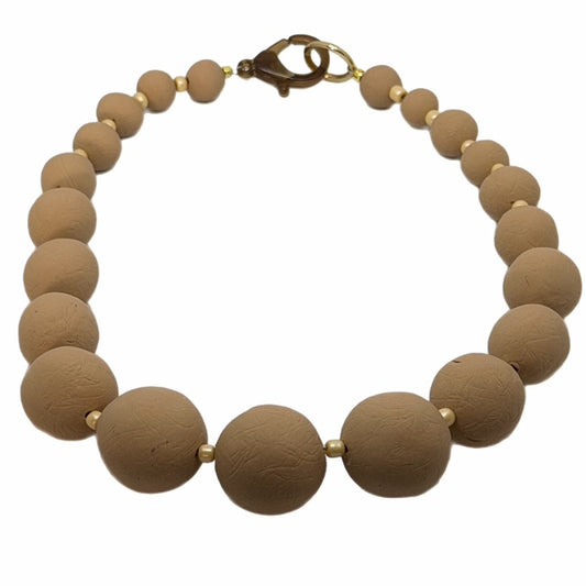 Hand-Rolled Clay Jumbo Beaded Necklace: CORE COLLECTION