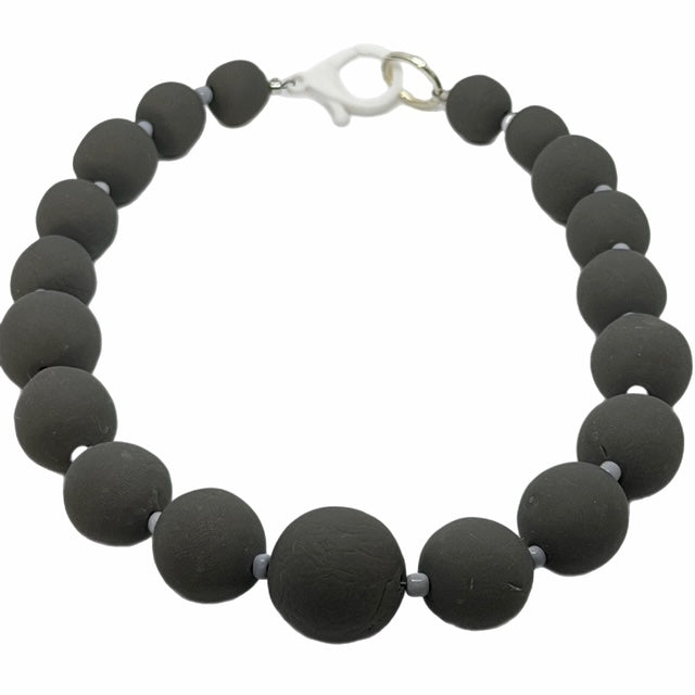 Hand-Rolled Clay Jumbo Beaded Necklace: CORE COLLECTION