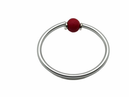 Modern Minimalist Bangle: Silver