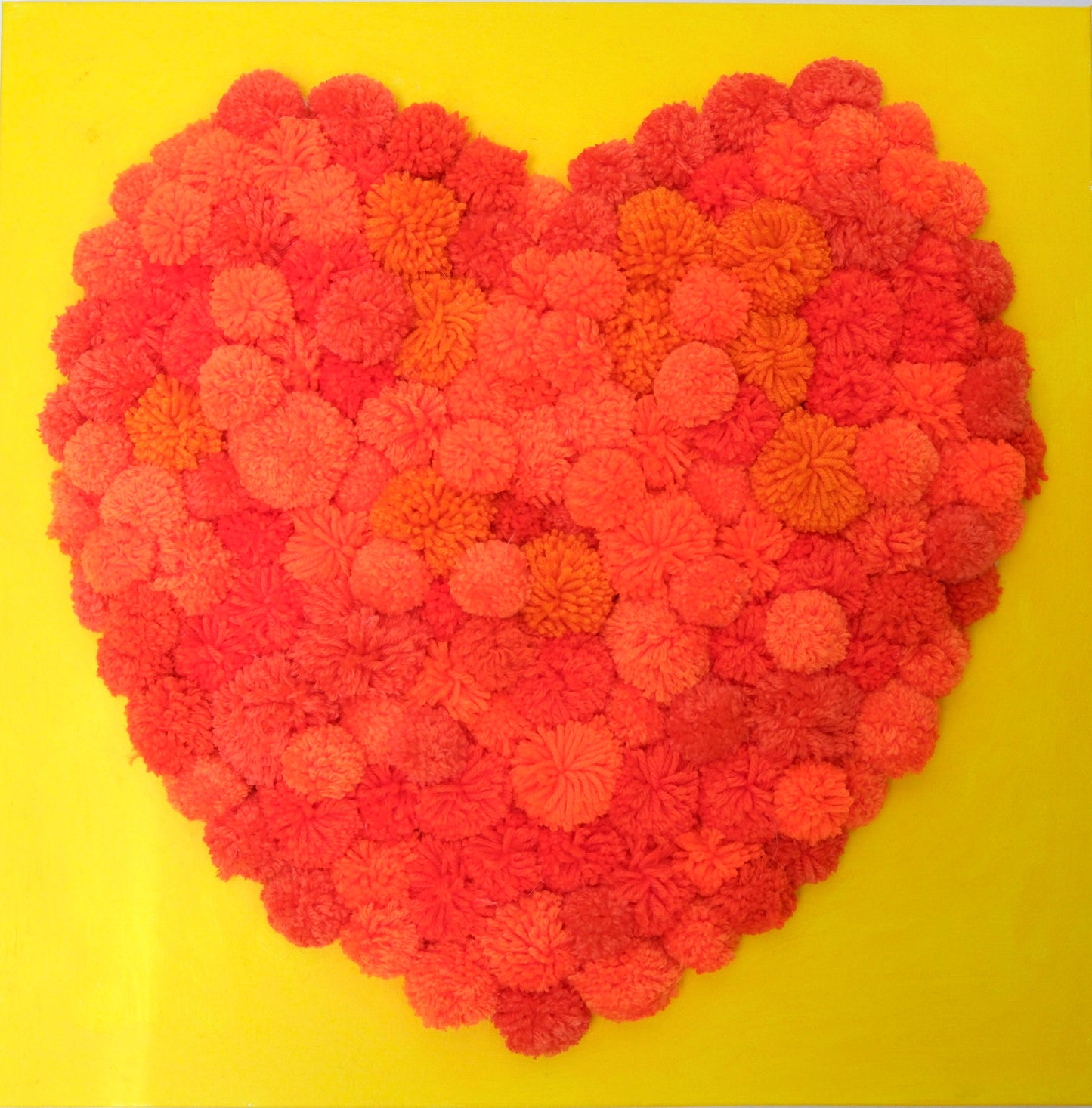 Pom Pom Heart Sculpture