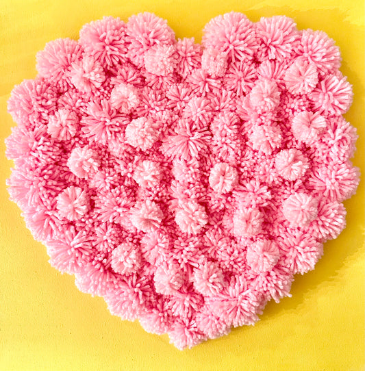 Pom Pom Heart Sculpture